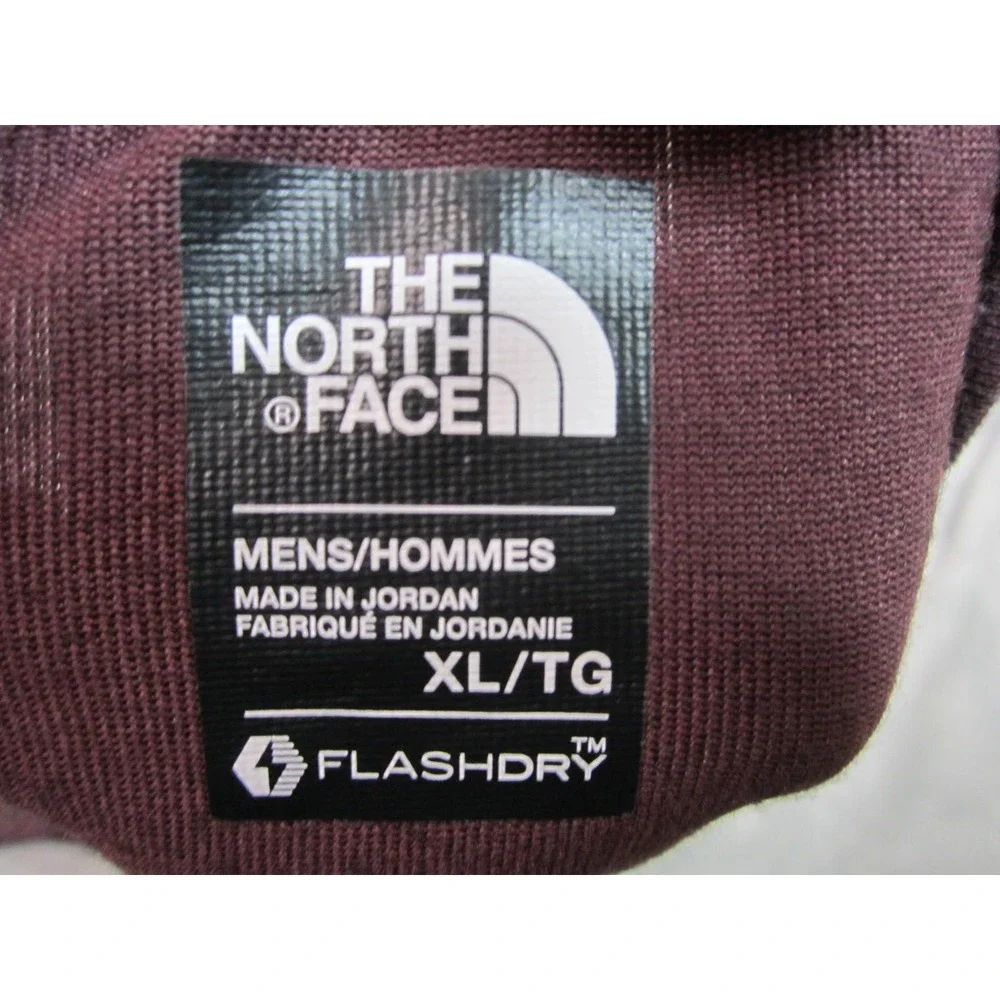 The North Face Shirt Mens XL Maroon FlashDry Long Sleeve Active Hiking Top light